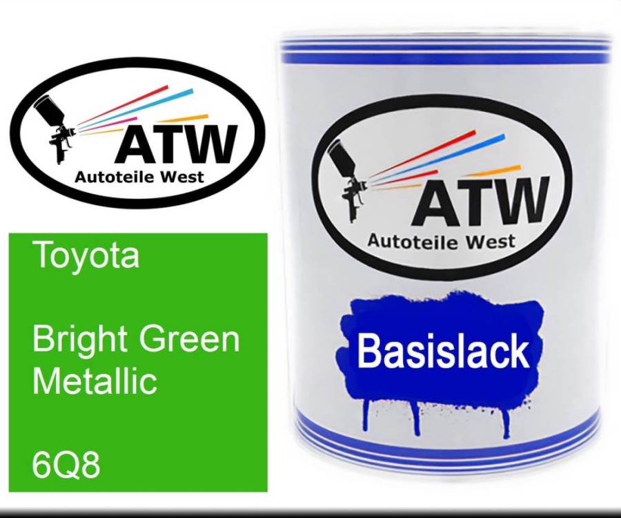 Toyota, Bright Green Metallic, 6Q8: 1L Lackdose, von ATW Autoteile West.